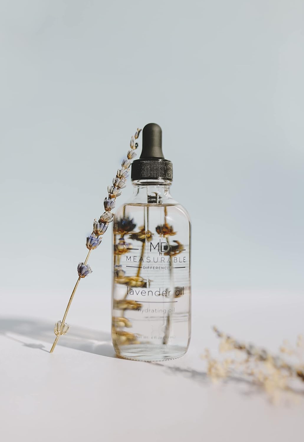 Measurable Difference Lavender Hydrating Oil for Face & Body, 4 oz - Peaceful and Calming Blend to Soothe and Hydrate Skin