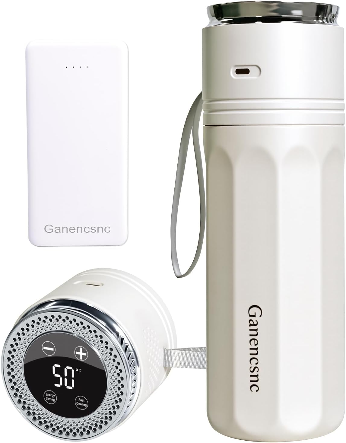 Electric Insulin Cooler Travel Case TSA Approved,USB Type-C Smart Cooling, 10000mAh Power Bank ,Large Capacity Medication Cooler for Travel ,Medical Cooler for Insulin (White, Included Power Bank)