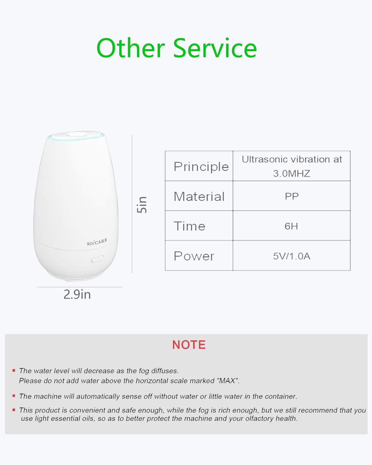 SOICARE Car Diffuser (2nd Generation), Small Portable Car Essential Oil Diffuser with Built-in USB Cable, Mini Aromatherapy Air Scent Humidifier Diffuser for Travel/Office/Home (White)