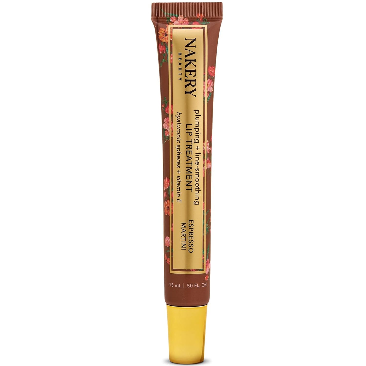 Nakery Plumping Lip Treatment for Dry Cracked Lips - Line Smoothing Lip Plumper for Women with Hyaluronic Acid Serum for Lips - Non Sticky Lip Gloss Plumper for Petal Soft Lips – Espresso Martini