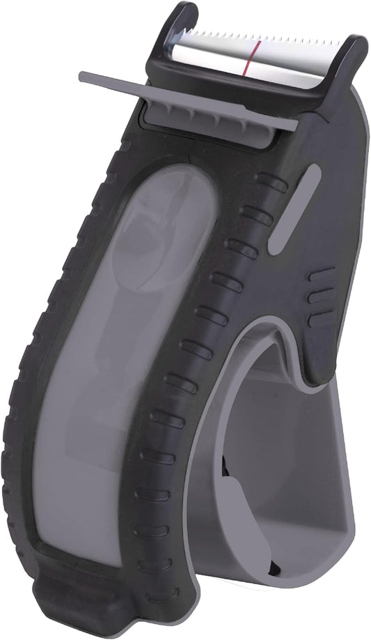 Heavy Duty Shipping Tape Dispenser: TENDO° Premium Line – Reusable, Replaceable, Eco-Friendly 2’’ Master Piece Dispenser for Pros with Patented 10° Sloped Chromium Blades - P-2200 (4th Gen.)_Gray