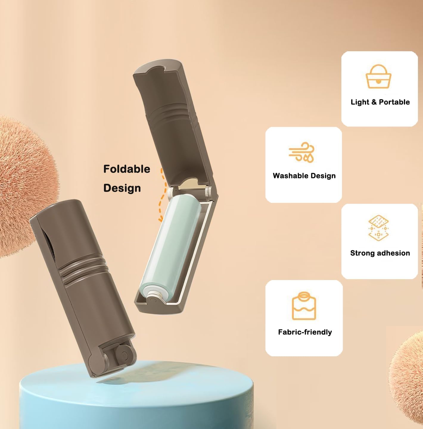 Mini Reusable Lint Roller for Travel, 8 Pack Washable Foldable Lint Remover with Sticky Gel, Portable, Compact and Easy to Clean for Clothes and Luggage Use