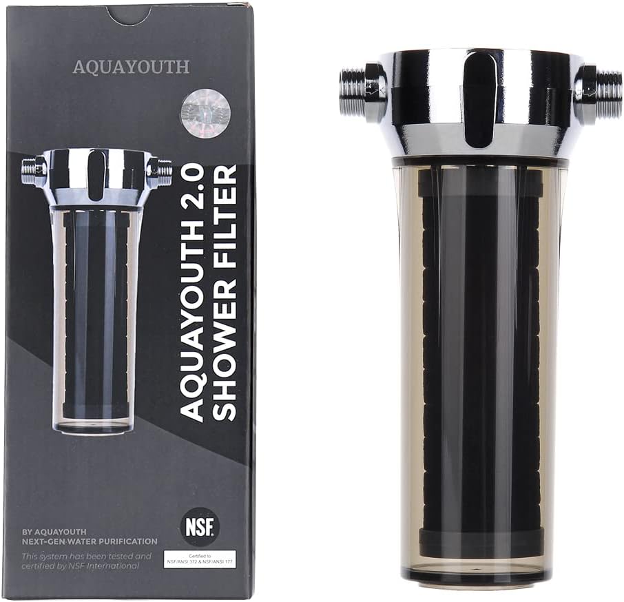 2.0 Carbon Shower Head Filter System | Removes Chlorine, Heavy Metals, And More | Great For Dry Skin/ Hair, And More | NSF Certified