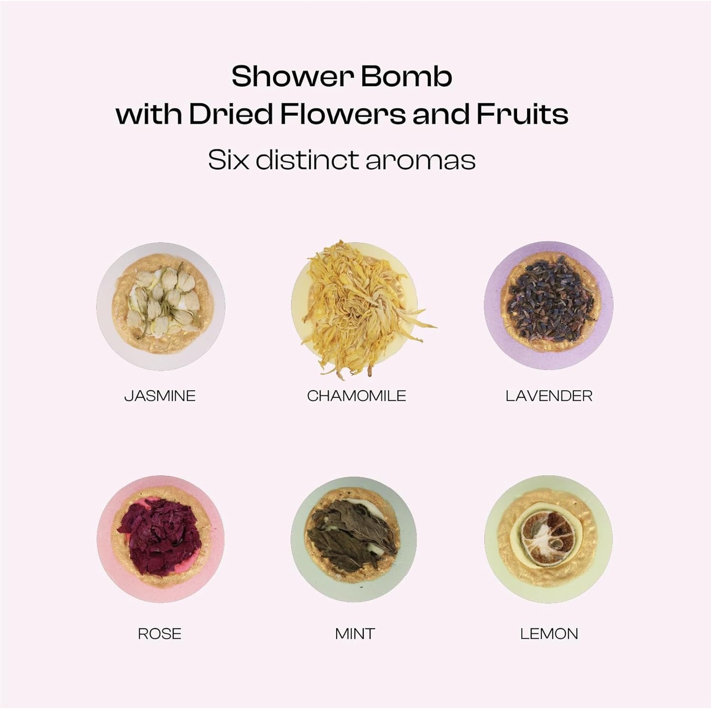 Bath Bombs for Women, Gift Set of 6 Fizzies Luxury Large Size with Real Flowers and Natural Organic Essential Oil, Self Care Gifts for Women, Mon, Daughter, Girlfriend, Kids,Pack of 6 (Multiple)