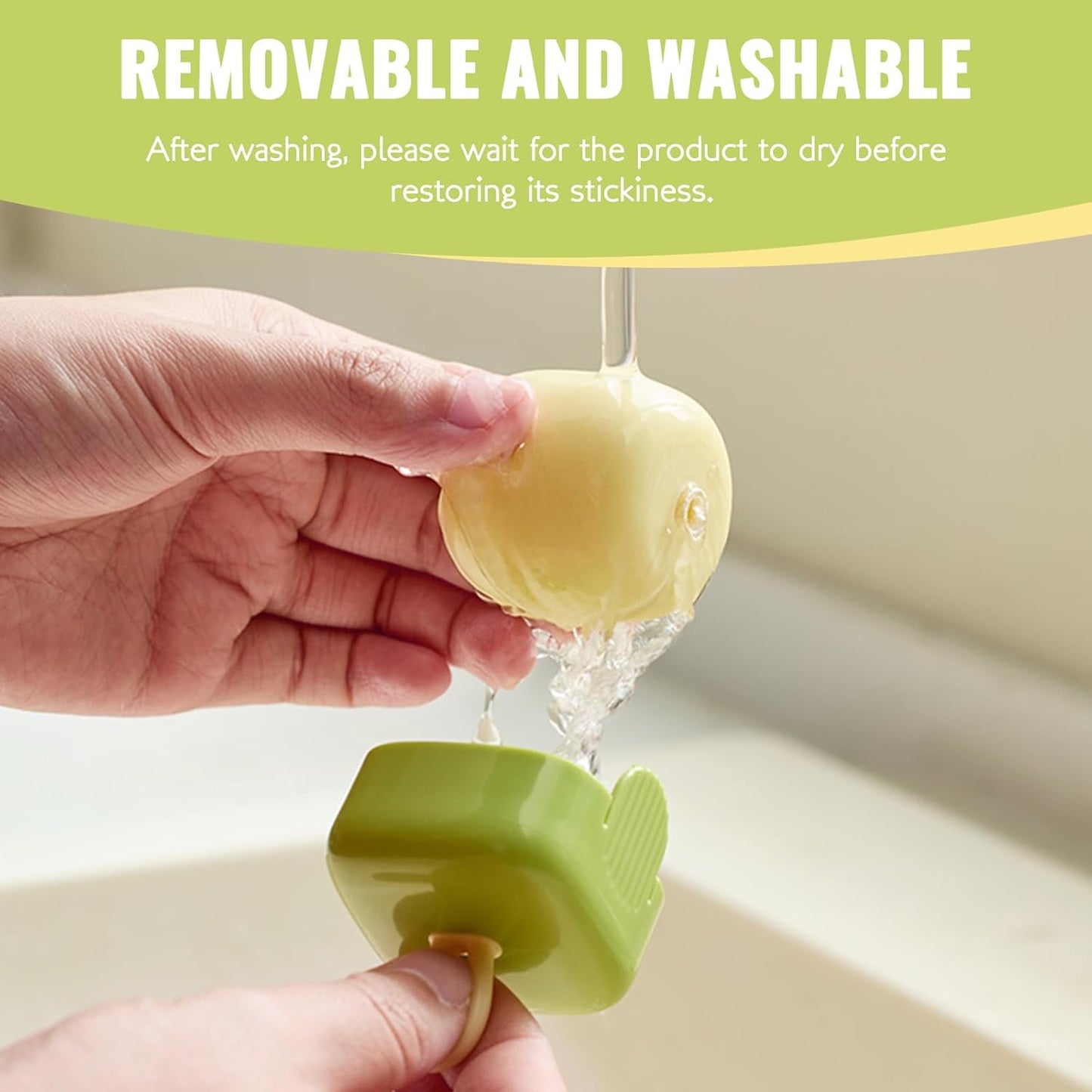 2Pcs Mini Lint Remover Roller, Washable Lint Gel Roller, Reusable Pet Hair Remover for Clothing, Pet, Hair, Dust, Lint (Green+Beige)