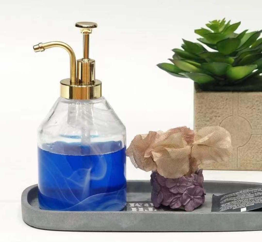 Soap and Lotion Dispenser Pumps Replacement Head Made of ABS Material, 33mm (1.3inch) Golden Gloss Smooth Action Pump, Rust Proof & Leak Proof for Soap Lotion Stylish Pump for Bottles DIY (Gold)