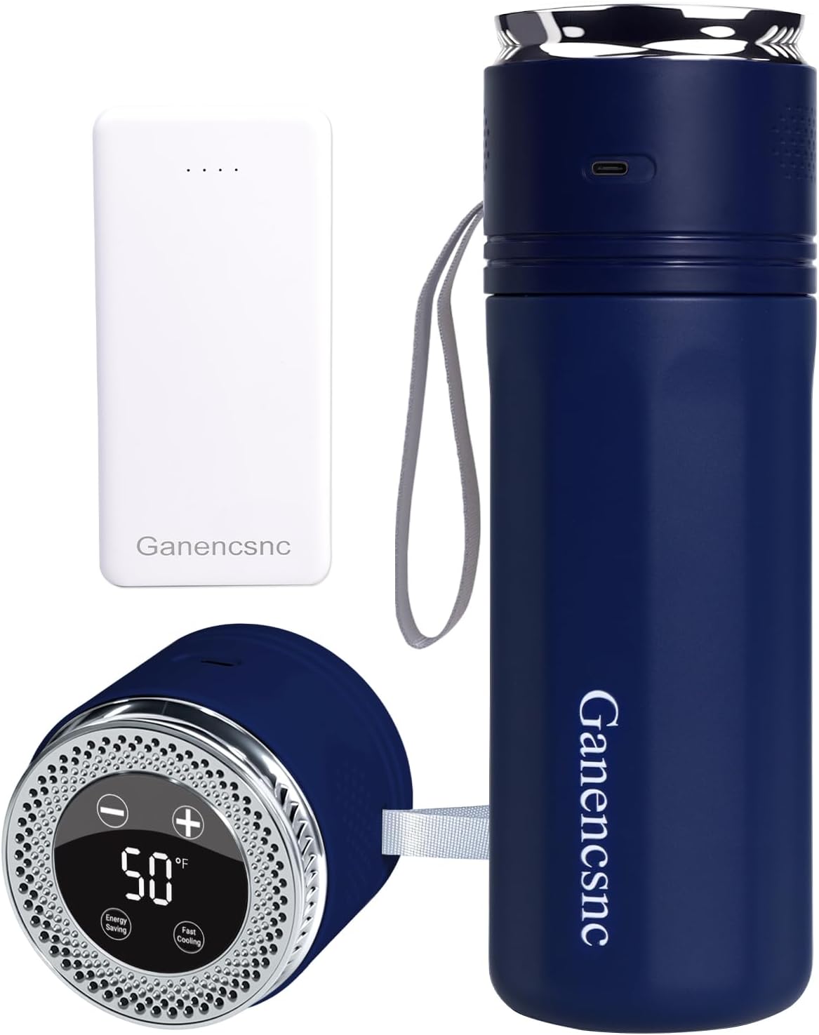 Electric Insulin Cooler Travel Case TSA Approved,USB Type-C Smart Cooling, 10000mAh Power Bank ,Large Capacity Medication Cooler for Travel ,Medical Cooler for Insulin (Blue, Included Power Bank)