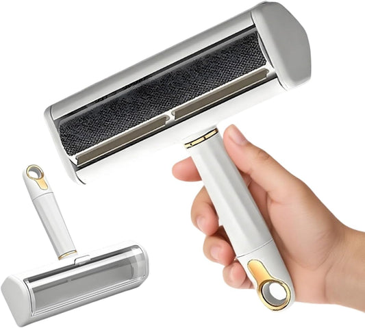 Pet Hair Remover Lint Roller - Washable Reusable, Static Adsorption for Cat Dog Hair Removal On Furniture, Sofas, Bedding, Carpets,Pet Hair Removal Tool,Dog Hair Remover,Lint Remover(White)