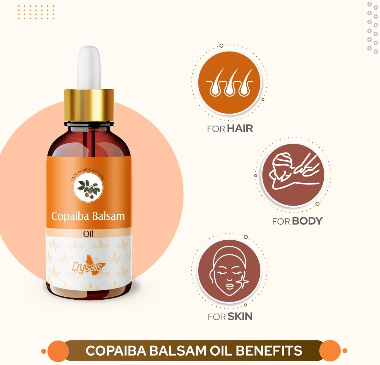 Crysalis Copaiba Balsam (Copaifera officinalis) Oil - 1.01 Fl Oz (30ml)