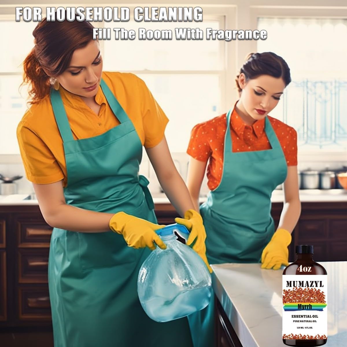 Myrrh Essential Oil, Myrrh Oil 4 Fl Oz 120ML for Diffuser Humidifier Yoga Cleaning DIY Candle Soap Making Essential Oils