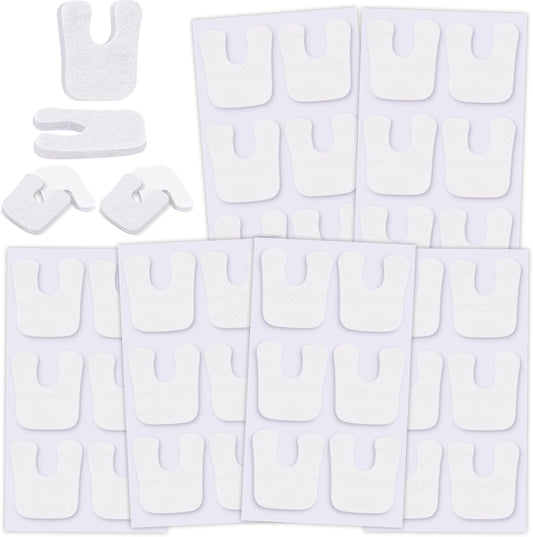 36 Pcs U-Shaped Callus Cushions, Soft Corn Pads for Foot Bottom, Felt Adhesive Metatarsal Pads, White Heel Protectors for Pain Relief, Prevent Calluses from Rubbing in Shoes for Men & Women.