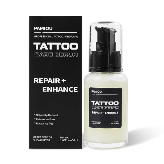 Tattoo Aftercare Serum & Moisturizer For Fresh Tattoo Care, Repair + Enhance New Tattoo Skin, Tattoo Lotion Tattoo Supplies with Naturally Derived Ingredients, Petroleum Free - 1.69 Fl oz