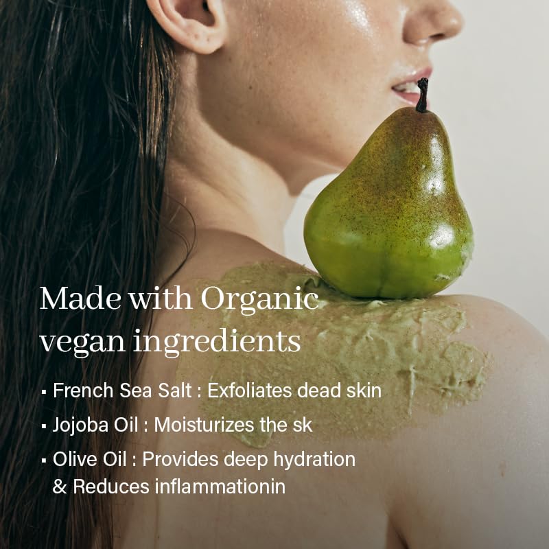 Fresh Cloud Sea Salt Body & Scalp Scrub (Green) - Exfoliant, Bump Eraser For Silky Smooth Skin, Korean Skin Care