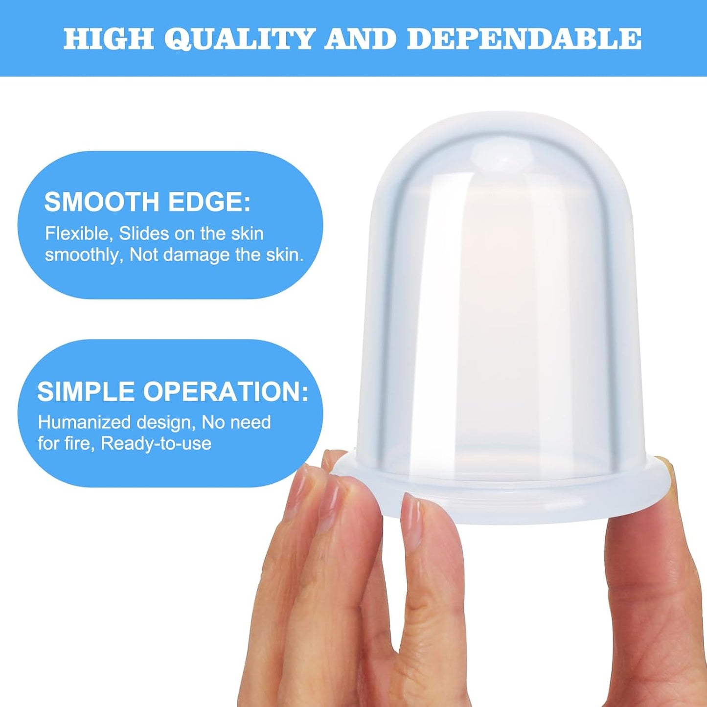 Silicone Cupping Therapy Set - Cupping Kit for Massage Therapy - Cellulite Remover Cupping Set - Anti Cellulite Cup Massager, Vacuum Suction Massage Cups for Cellulite Reduction