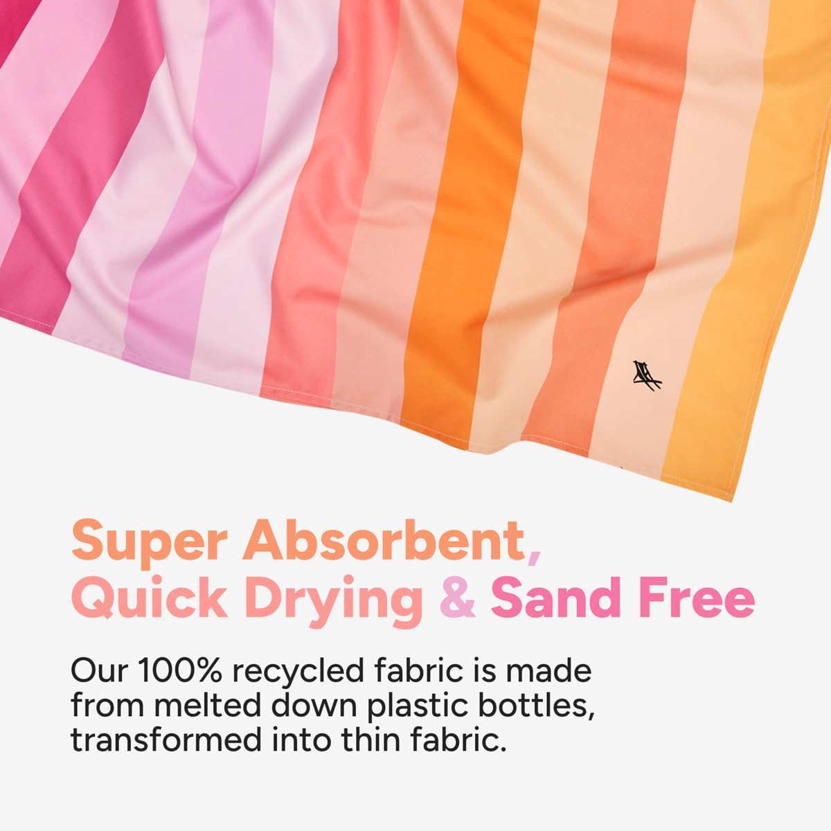 Dock & Bay Quick Drying Towel - for Sports & Gym - Compact, Lightweight - 100% Recycled - Includes Bag - Summer - Miami Sorbet, Extra Large (200x90cm, 78x35)