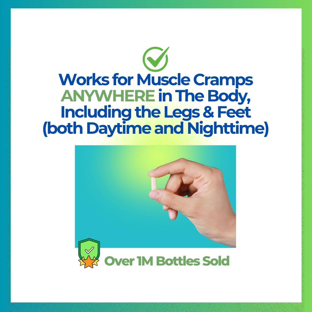 Cramp Defense® for Leg Cramps & Muscle Cramps Relief (During The Day & at Night.) Magnesium Supplement Made in USA. 3-6 Month Supply per Bottle. Contains Truemag® for Max Absorption. 1+ Million Sold.