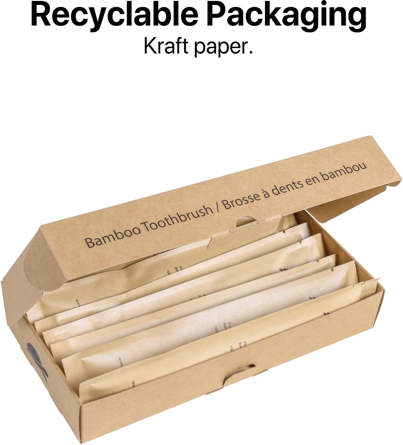 Sea Turtle Plant-Based Bristles, Soft Bamboo Toothbrushes, Individually Sealed (10 Pack)