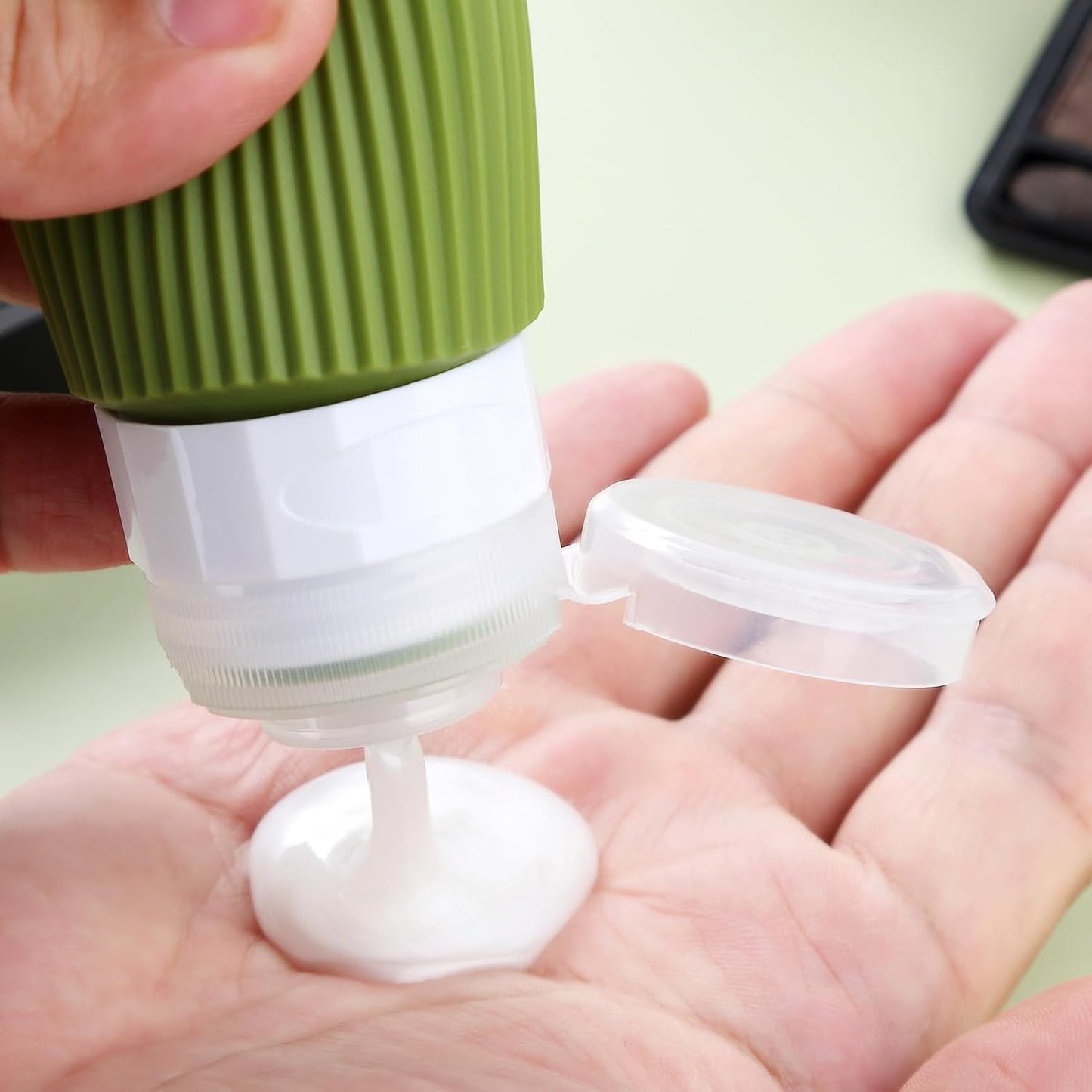 Travel Bottles for Toiletries, Tsa Approved 3oz Portable Travel Bottles, BPA Free Leak Proof Squeezable Silicone Travel Size Containers, Travel Accessories with Clear Toiletry Bag (4 Pack)