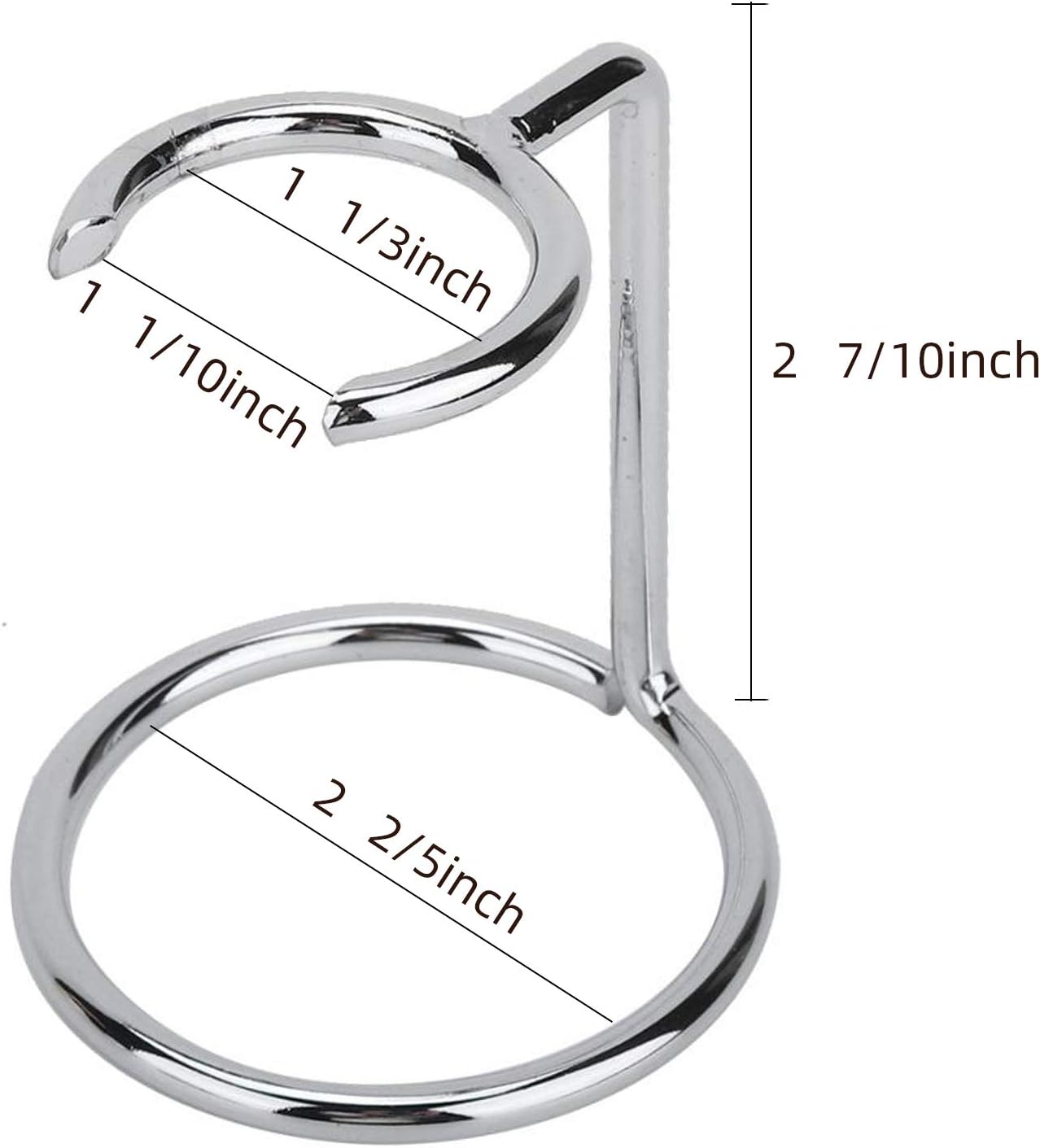 Shave Brush Stand Stainless Steel for Badger Shaving Brushes Holder Height 2.8inch/7cm Space Saver