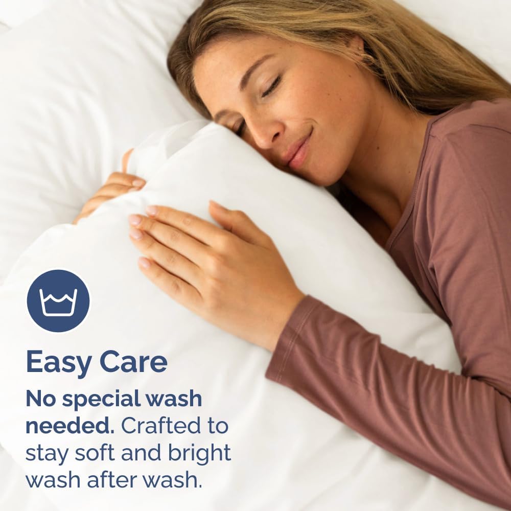 King Pillow Cases Set of 8 - Ultra Soft Hotel Quality Pillowcase Covers - Comfy, Cozy & Wrinkle Free - Shrink, Stain & Fade Resistant - Machine Washable Pillow Protectors - 8 Piece Set - Antique White