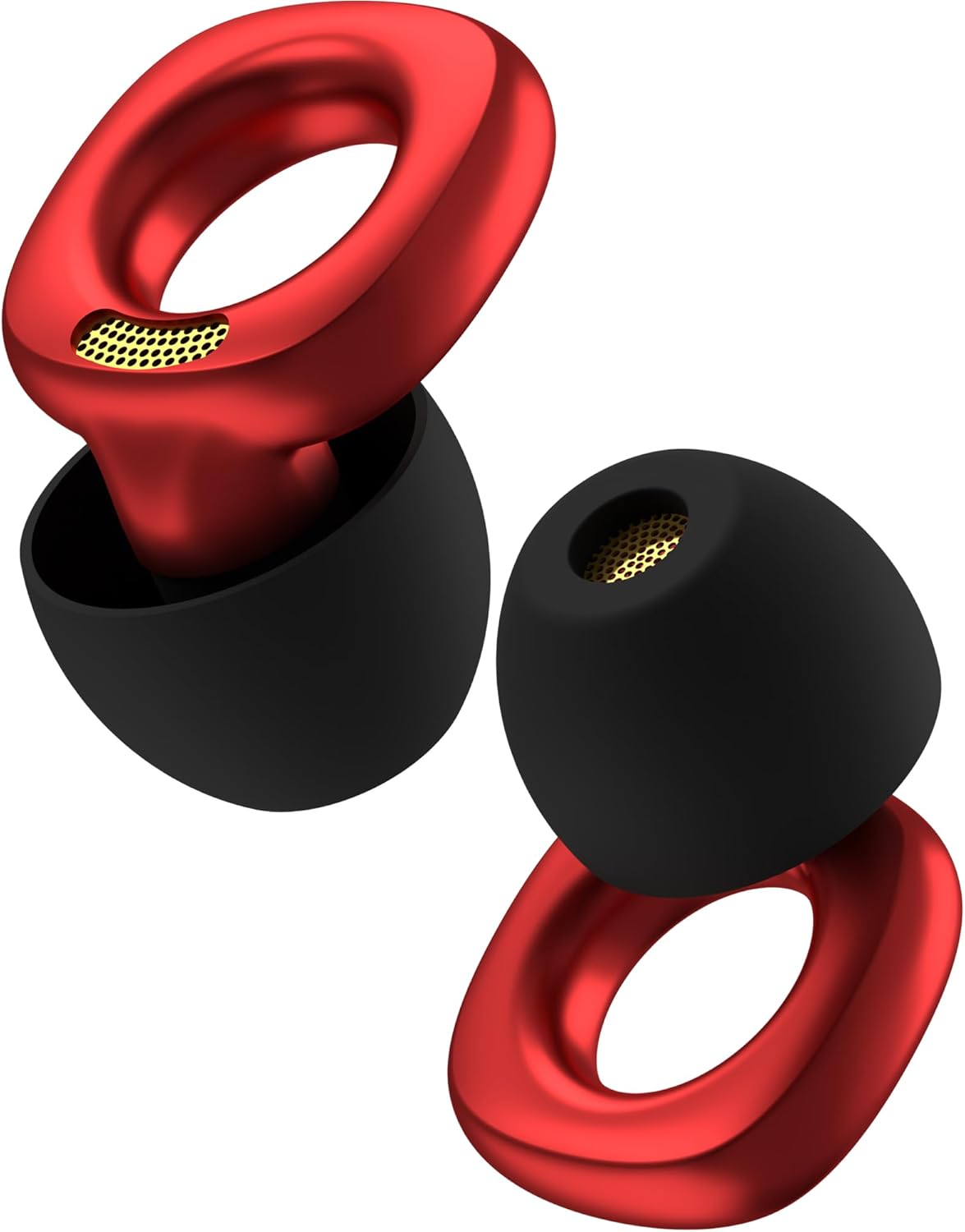 Audree Style Ear Plugs for Noise Reduction, Reusable High Fidelity Earplugs for Concerts, Musicians, Motorcycles, Study, Parent, Party, Flights & Noise Sensitivity, 18-29dB Noise Cancelling (Red)