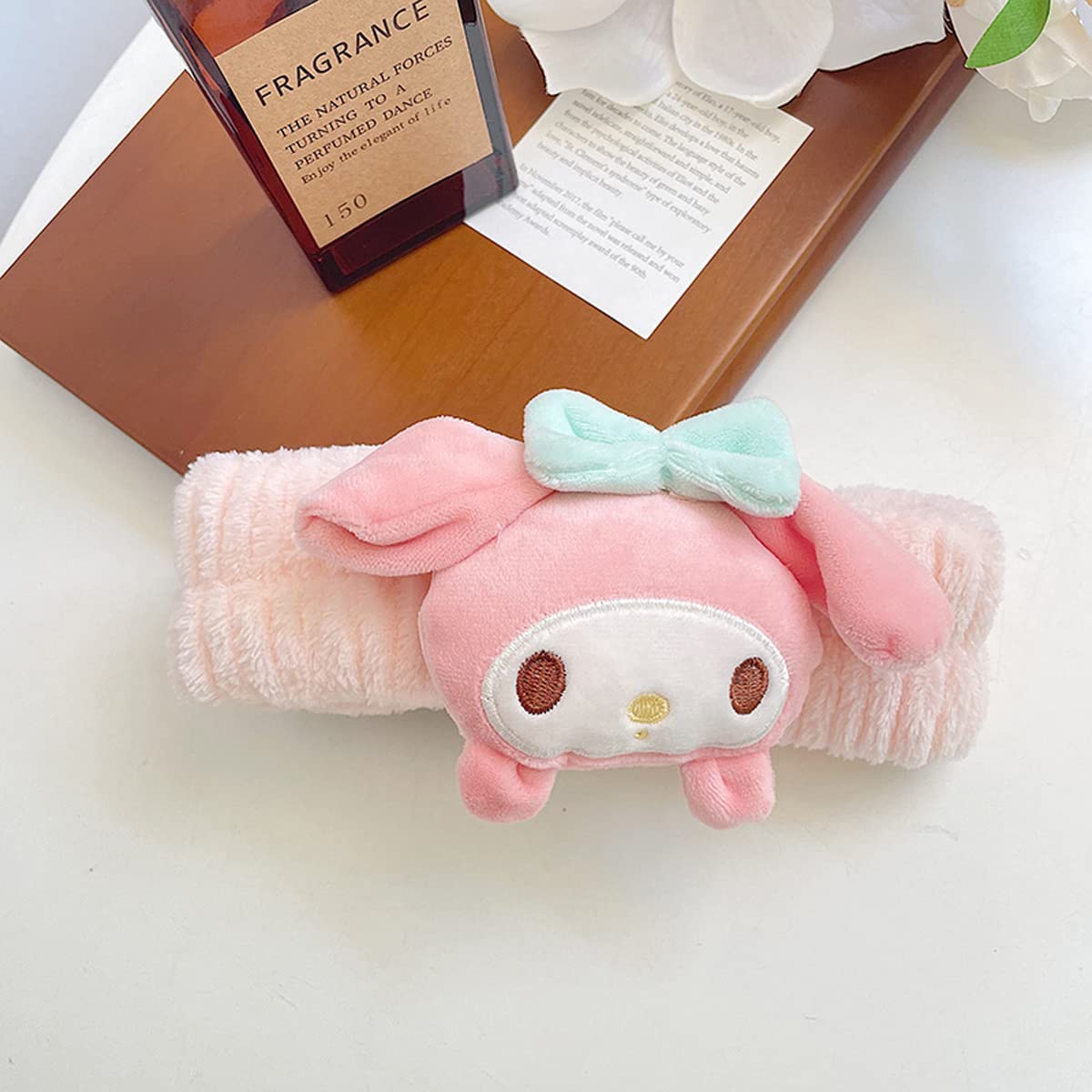 Kawaii Spa Headband for Washing Face, Cute Pink for Make Up, Washing, Party, Soft for Woman Girls