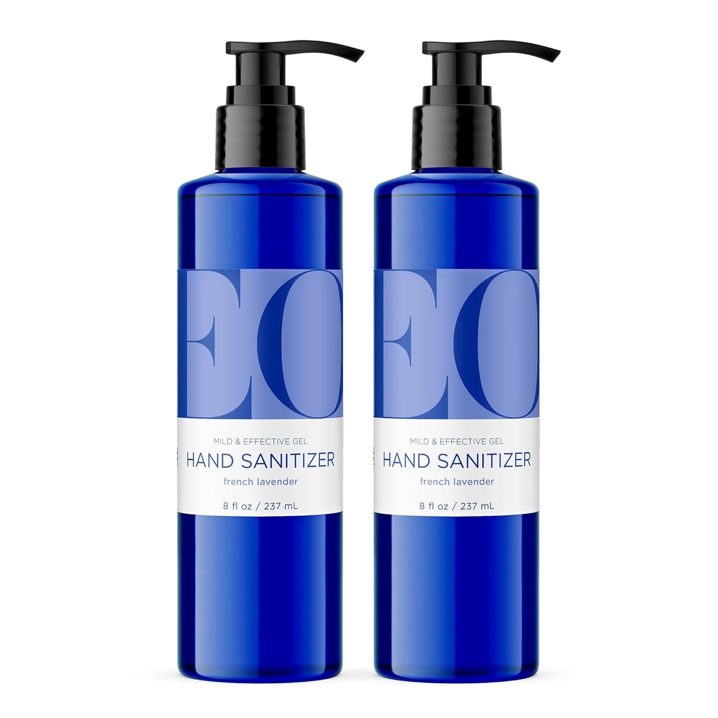 EO Hand Sanitizer, 8 Ounce (Pack of 2), French Lavender made with Sugarcane Alcohol with Essential Oils, 99% Effective Against Germs