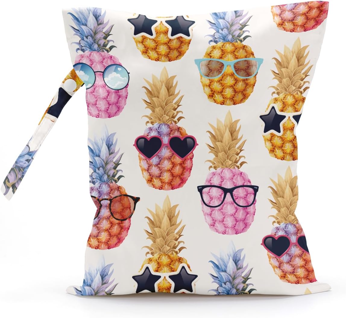 Wet Bag, Wet Dry Bag, Wet Bag for Swimsuit, Travel, Beach, Pool, Diapers, Dirty Yoga Gym Clothes, Makeup Bag, Waterproof Tropical Palm Leaves Decor Jungle Palm Leaf Favors