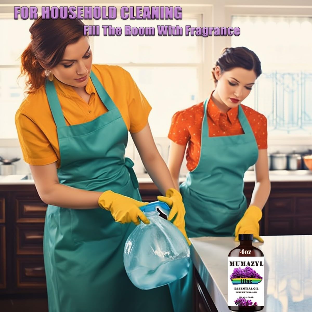 Lilac Essential Oil, Lilac Oil 4 Fl Oz 120ML for Diffuser Humidifier Yoga Cleaning DIY Candle Soap Making Essential Oils