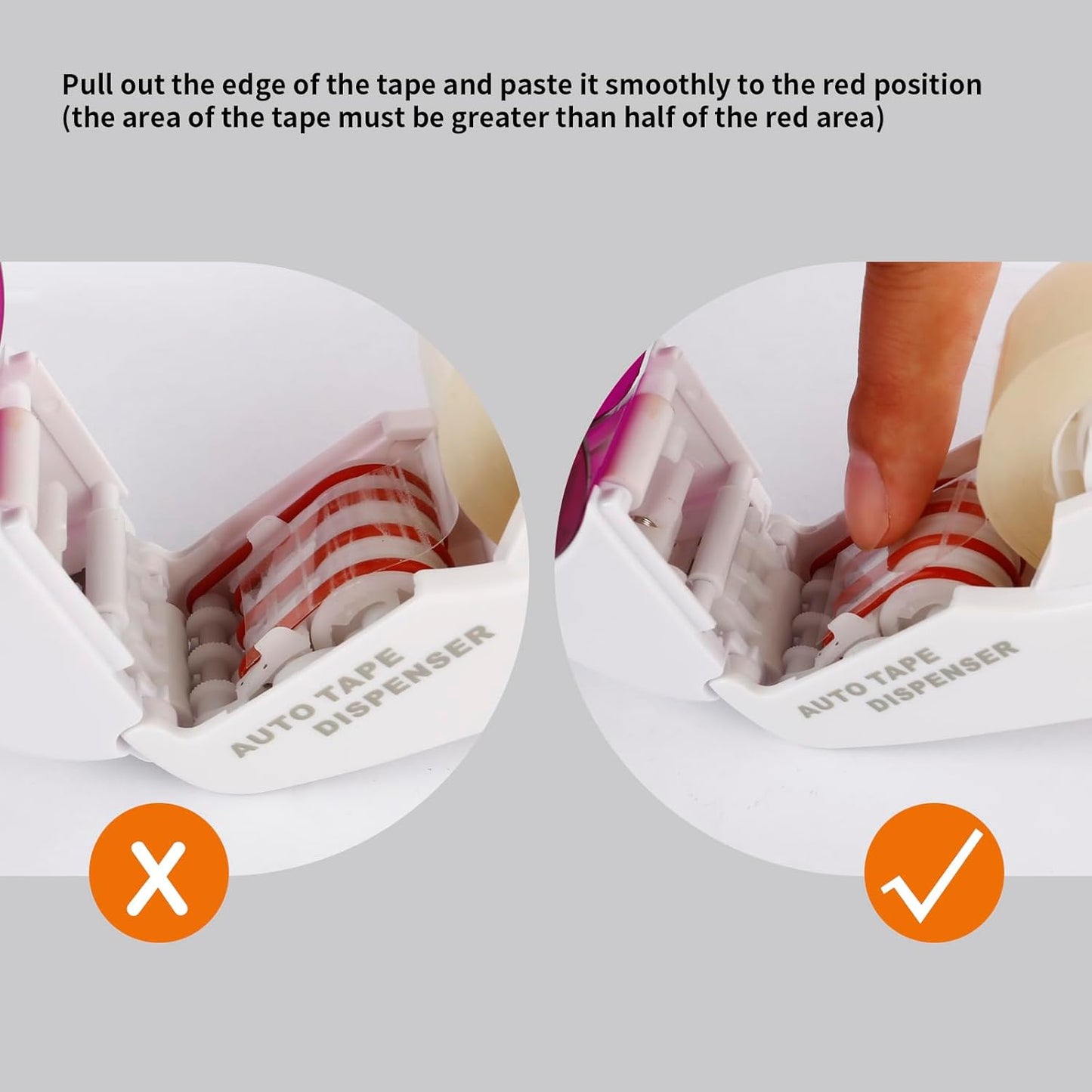 Eagle Automatic Tape Dispenser, Handheld & Portable Design, Office Tape Gun, One-Handed Operation with Safety Blade for Office, Home, DIY or Packaging (Includes 2 Free Tapes) (White)