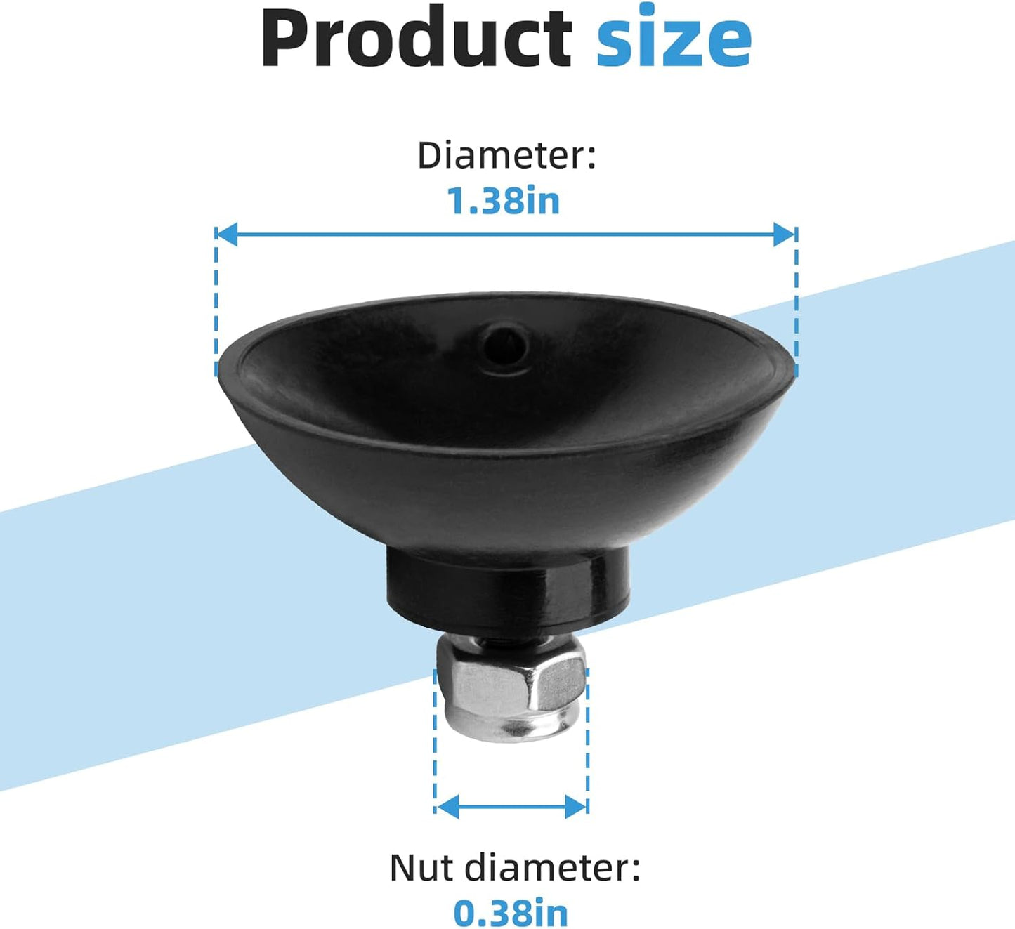 Reacher Replacement Gripper Cups Compatible with Arcmate, EZ Grabber Reacher Tool, Grabber Replacement Cups, Black, 2 Pairs