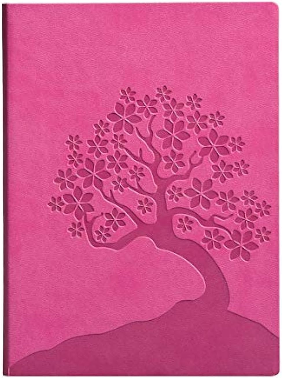 WORLD TRAVELER Eccolo Cherry Blossoms Writing Journal, 256 Lined Page Notebook, Flexible Faux Leather Cover