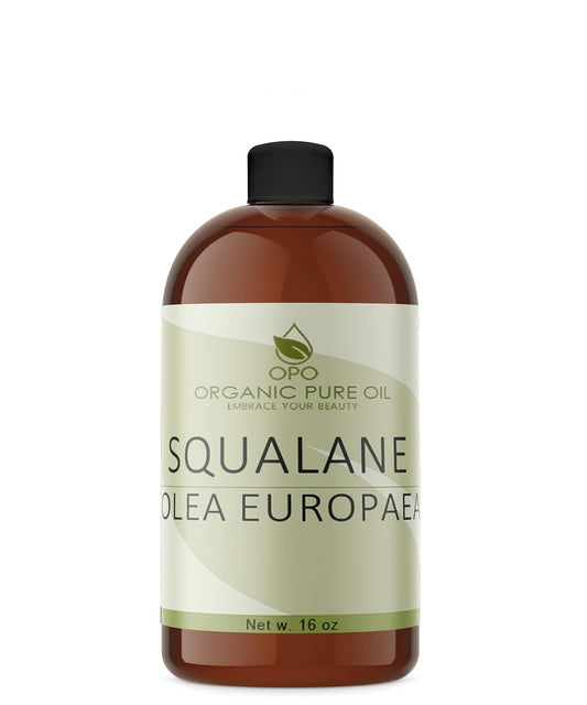 OPO Squalane Oil - Pure, Natural, Plant-Derived, Non GMO, Refined - 16 oz - Squalene Alternative, from Olive - Ultra Hydrating & Moisturizing Carrier Oil - hexane free, cold pressed