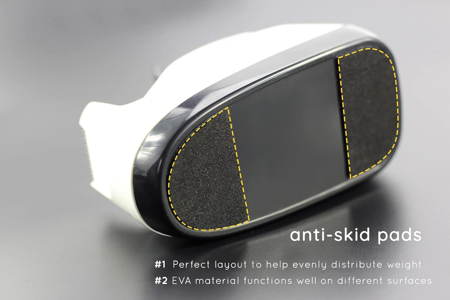 Heavy Base Nonskid Desk Tape Dispenser One-Hand Dispensing, White, 4 Pack