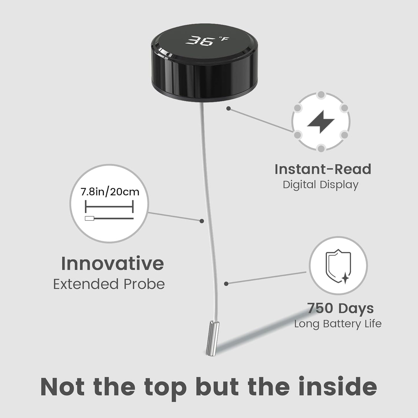 Compact 60H Insulin Cooler Travel Case Temp Display Medication Cooler for Travel TSA Approved Ice Packs Insulated Medicine Bag EpiPen Case Diabetic Coolers with QR Medical Alert Tag(Black)