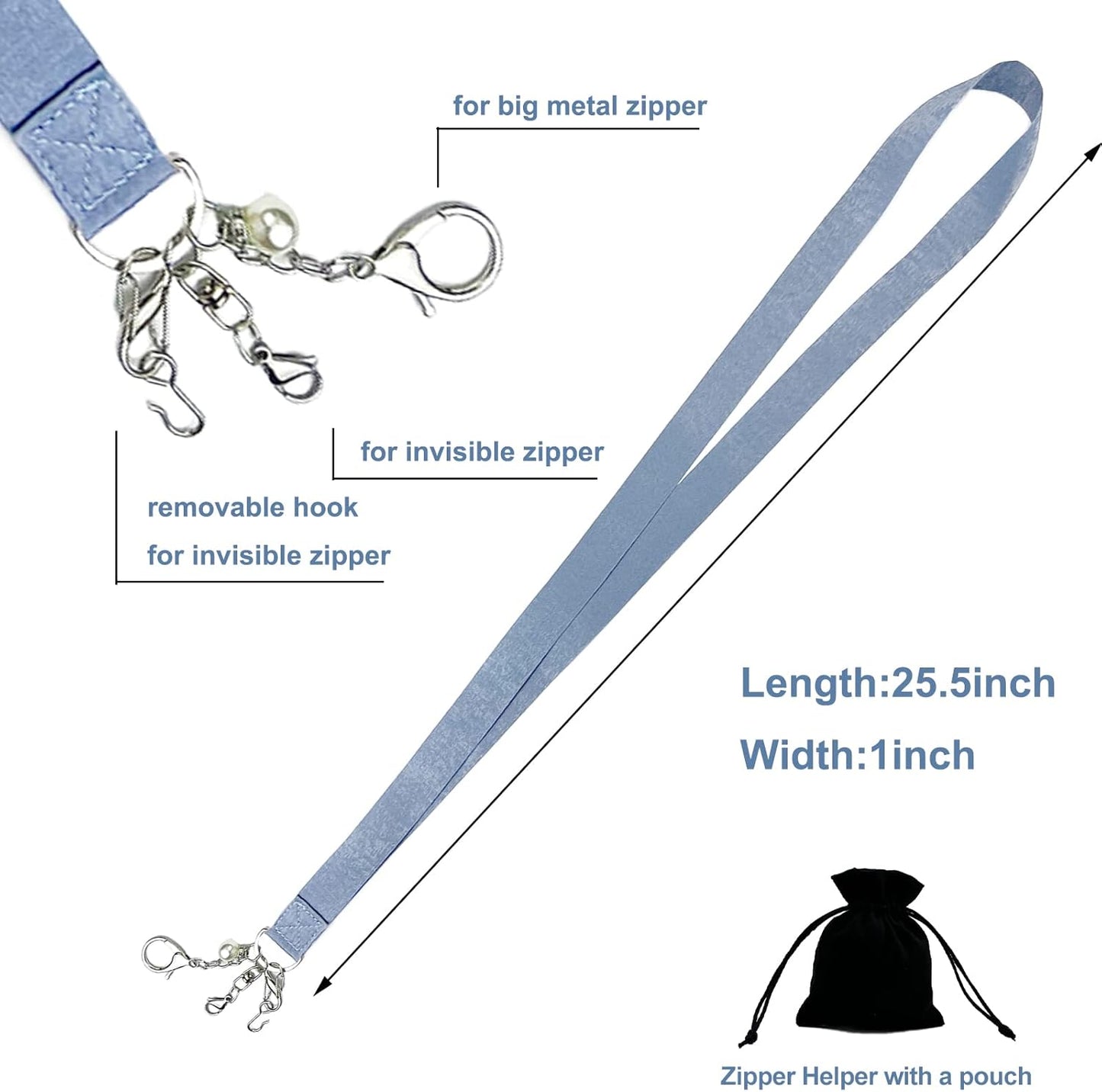 FYOURH Zipper Pull Helper - Invisible, Back, Dress & More Zipper Assistance Tool