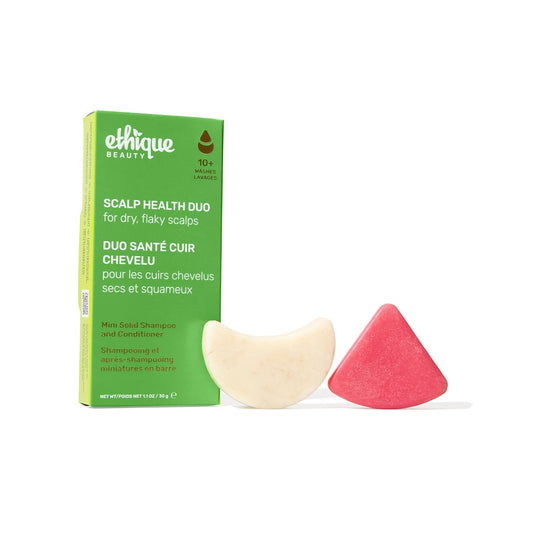Ethique Beauty Mini Sampler Solid Shampoo & Conditioner Bar Set - Scalp Health Shampoo for itchy, dry, flaky scalps with Oatmeal