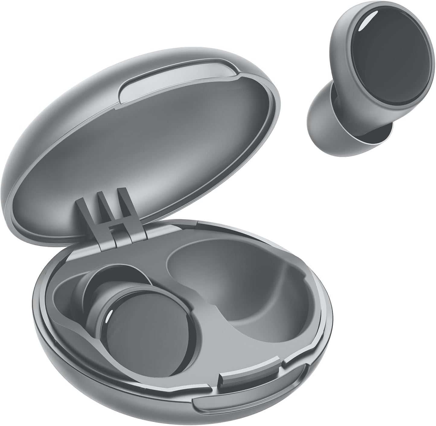 Ear plugs for Sleeping 45dB Noise Cancelling Ear plugs for Concerts, Focus, Travel, Work Silicone Hearing Protection Earplugs with 8 Tips (XS-L) Reusable Noise Reduction Ear plug for Snoring Gray