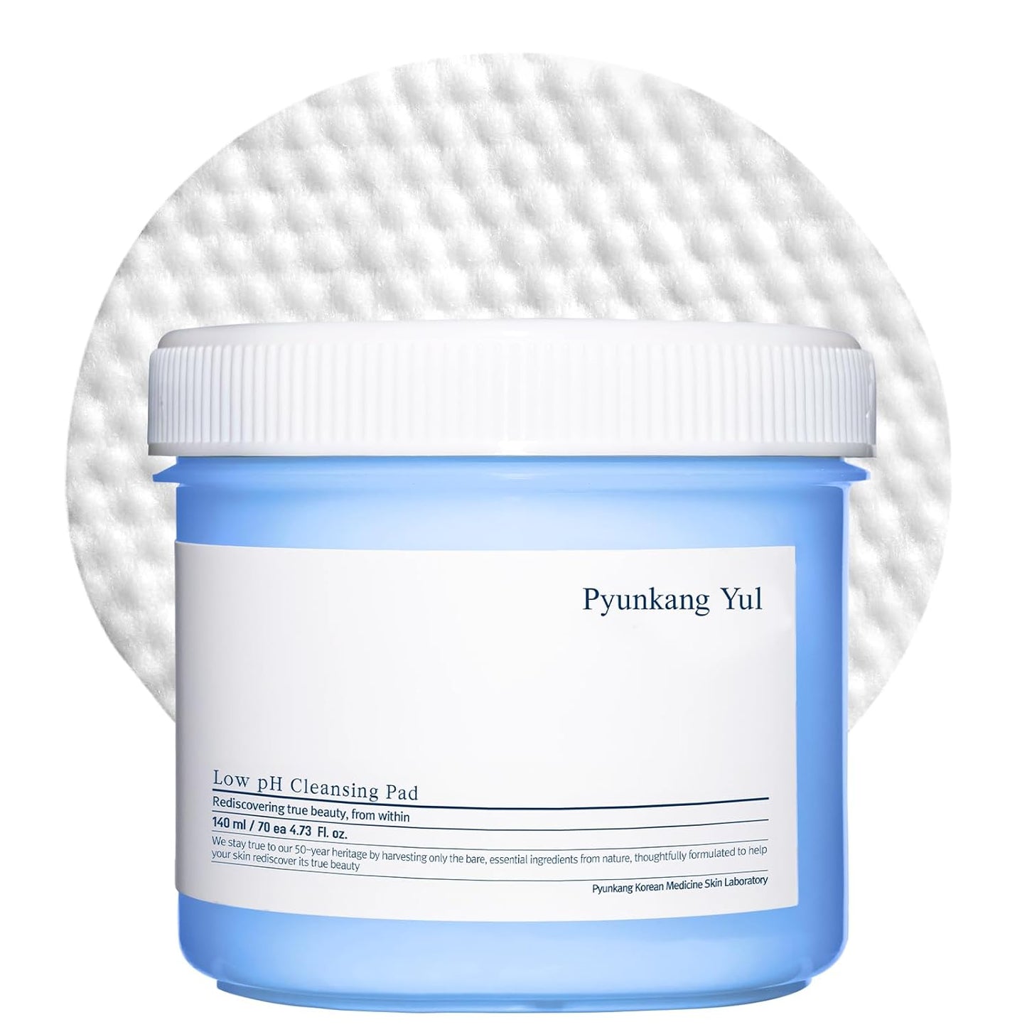 Pyunkang Yul PKY Low pH Cleansing Pad, 140ml 70ea Makeup Cleansing Wipes Hypoallergenic and dermatologist-tested