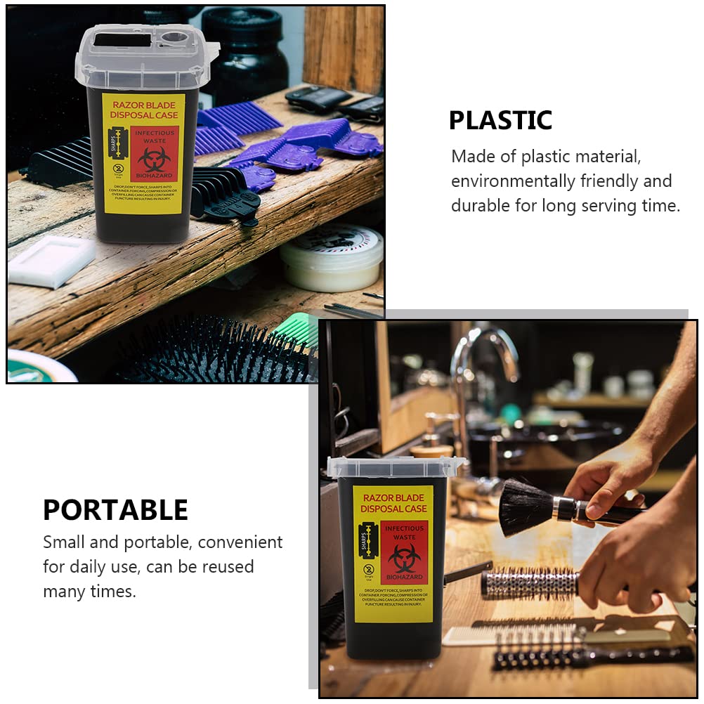 Lurrose Razor Disposal Container: 2Pcs Razor Blade Dispenser - Blade Disposal Container for Used Waste Sharps