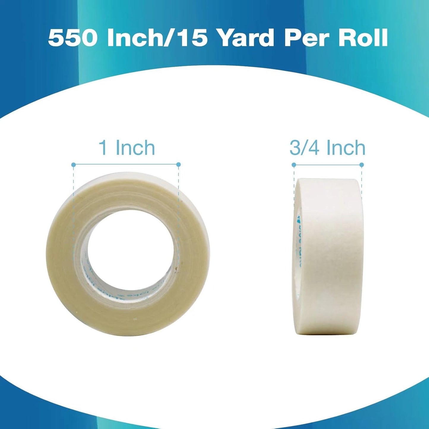 Blue Lake ECOLIFE Masking Tape Dispenser,Plastic-Free Masking Tape Dispenser with 4 Rolls 3/4 in x 550 in Paper Tape, Label Tape Dispenser Desk for Masking, Labeling, Office Home School