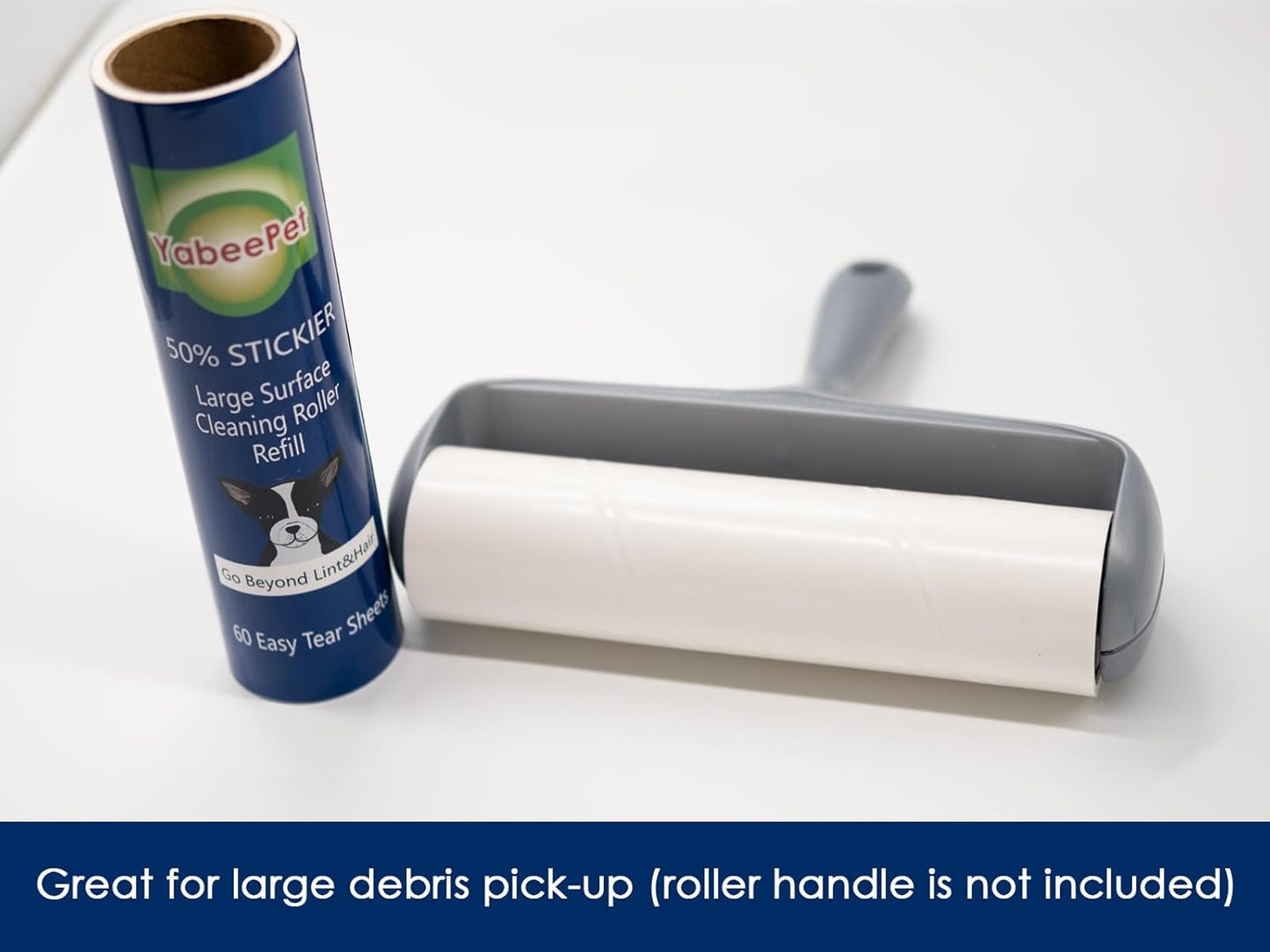 Large Surface Roller Refill for Scotch-Brite 50% Stickier Lint Roller, Works Great On Pet Hair (60 Sheets per Roll, 6 Pack)