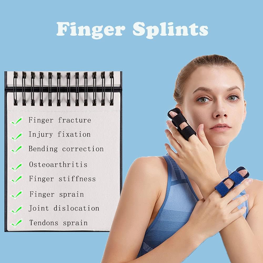 Finger Splint for Kids,4PCS Finger Straightener Finger Support Adjustable Finger Protectors Sleeves for Kids and teen-agers Broken Fingers Straightening Arthritis Knuckle Immobilization