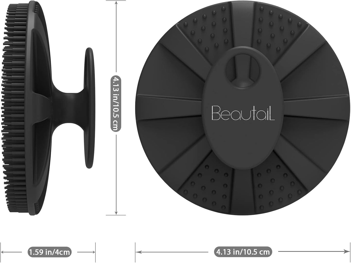 Silicone Body Scrubber 2 Pack, Gentle Bristles Shower Bath Brush, Lather Nicely, Soft Massage Body, More Hygienic Than Loofah, Gentle Exfoliating for Sensitive Skin, Green+Black