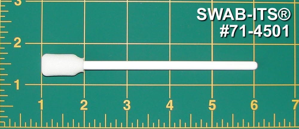 Made in the USA (Bag of 50 Swabs) 5" Large Rectangular Foam Swab for Printers, Firearms, Applying, Cleaning, and Detailing by Swab-its: 71-4501