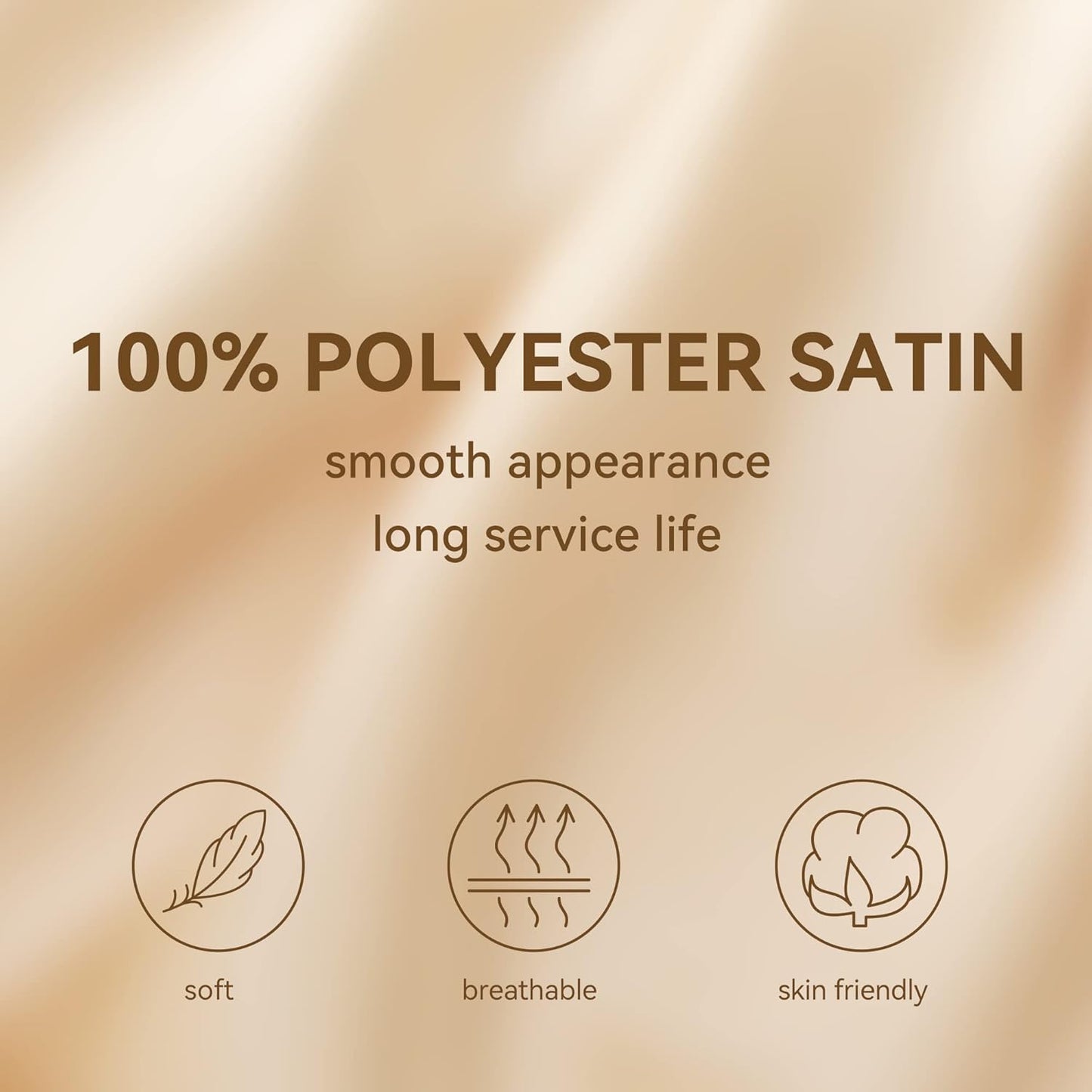 Tyfitb Satin Pillowcase Set for Hair & Skin Care – Cooling, Hypoallergenic, Anti-Frizz, Wrinkle-Free – Soft, Luxurious Pillowcases with Envelope Closure – 2-Pack, Queen Size 20x30, Gift-Ready