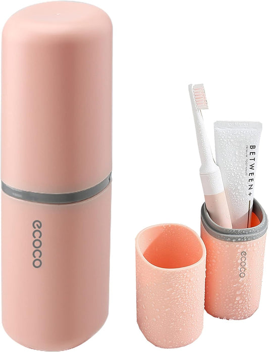Toothbrush Travel Case, Multifunctional Dustproof Toothbrush Cover, Portable Toothbrush Holder,Suitable for Business Camping Travel or Daily Use(Pink)