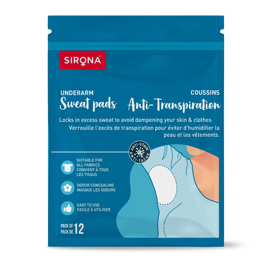 Sirona Under Arm Sweat pads - 12 pads