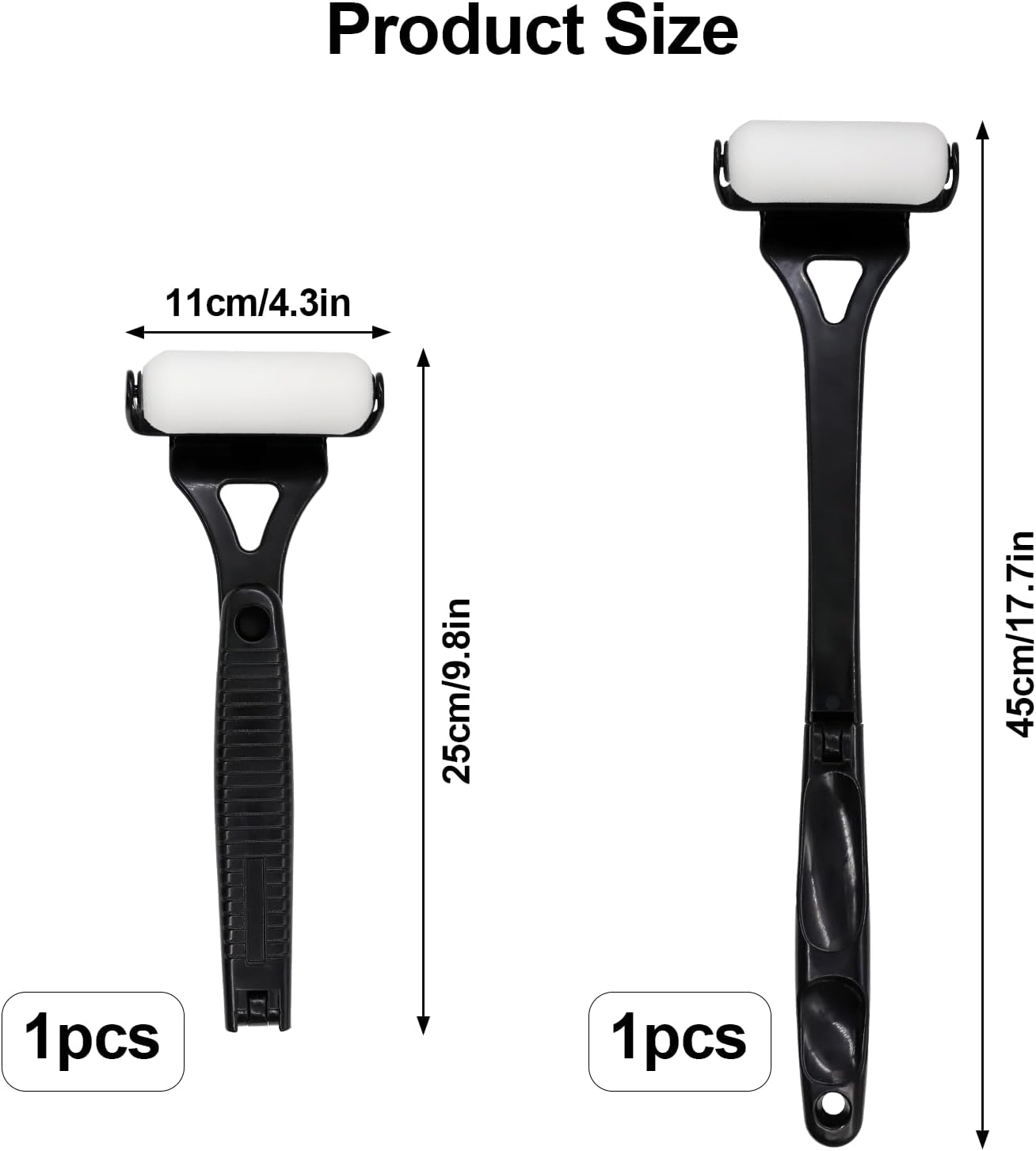 Lotion Applicator for Back & Body - Foldable 21.5" Back Lotion Applicator with 3 Replacement Rollers, Sunscreen Applicator & Lotion Back Roller for Daily Skin Care & Aids