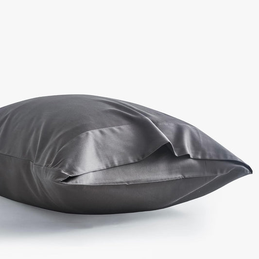 DOZ by SIJO Pillowcase Set, 100% Viscose derived from Organically Grown Bamboo, Buttery Soft, Silky, Breathable, Cooling, Oeko-TEX, High GSM, 2-Pack, Envelope Closure (Queen, Storm)